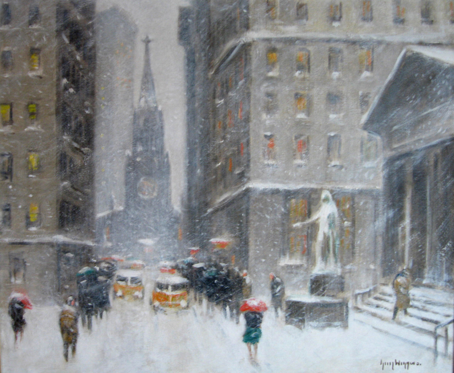 Wall Street In Winter unframed