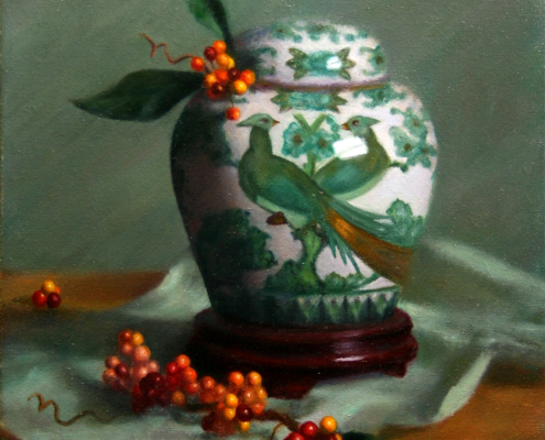 Peacocks and Berries